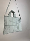 puffer tote with zipper