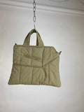 puffer tote with zipper