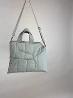 puffer tote with zipper