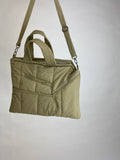 puffer tote with zipper