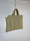 puffer tote with zipper