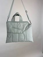 puffer tote with zipper