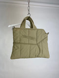 puffer tote with zipper