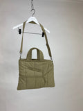 puffer tote with zipper