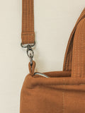 canvas puffer tote with zipper