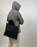 puffer tote with zipper