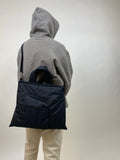 puffer tote with zipper