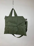 puffer tote with zipper