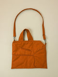 canvas puffer tote with zipper